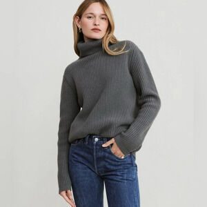 Jenni Kayne Gray Turtleneck Sweater